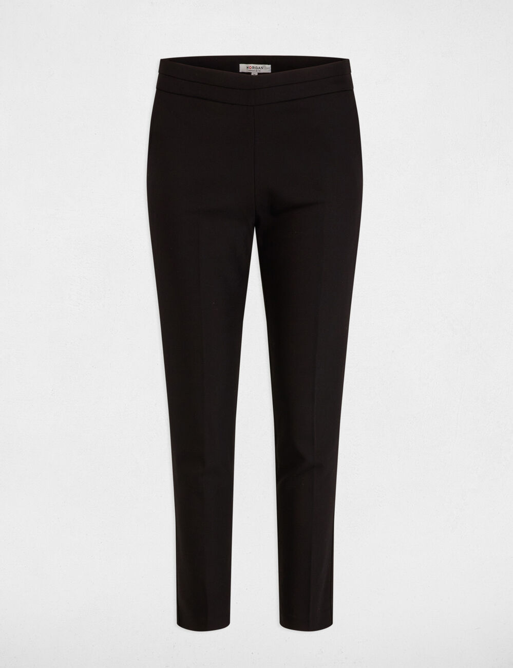 7/8 broek met ceintuur zwart vrouw