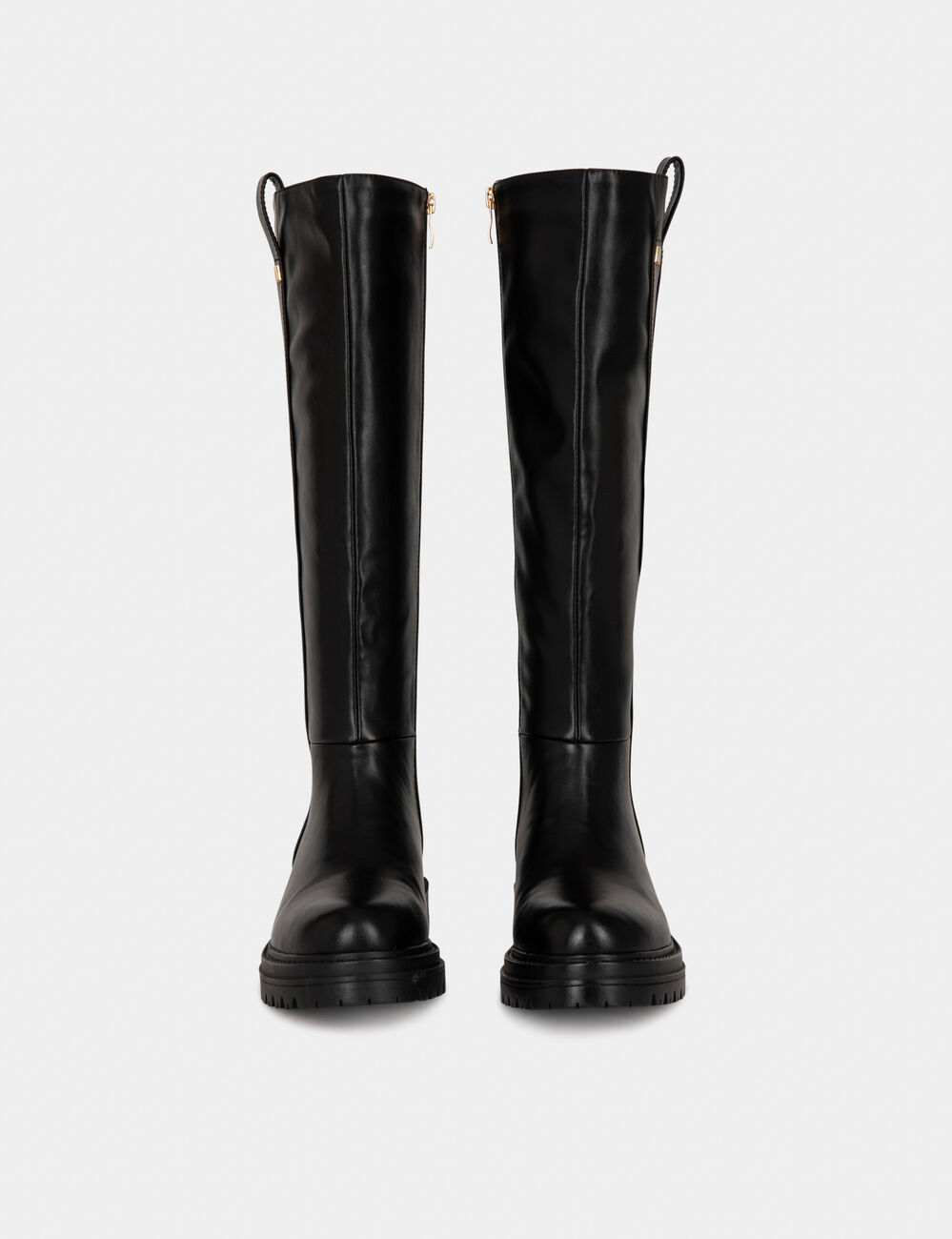 Botte similicuir noir femme