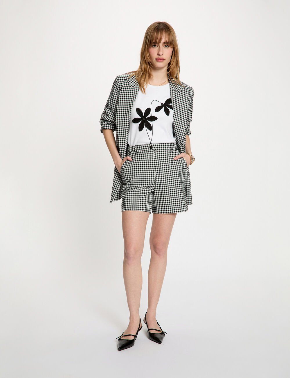 High-waist short zwart vrouw