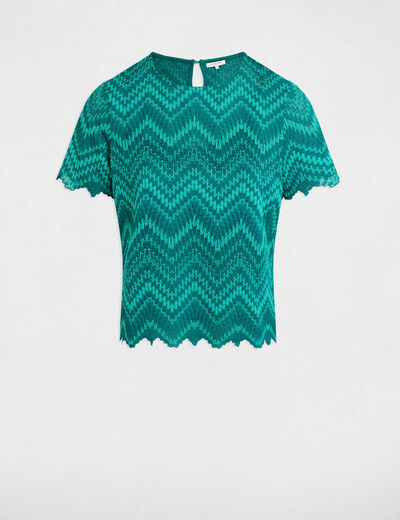 T-shirt manches courtes bleu canard femme