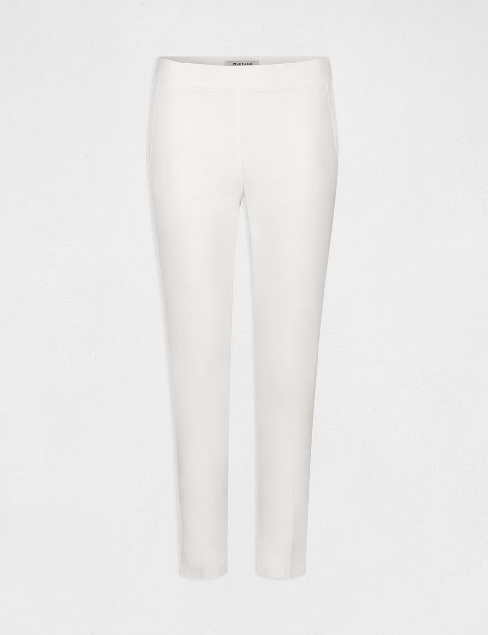 7/8 broek met ceintuur ecru vrouw