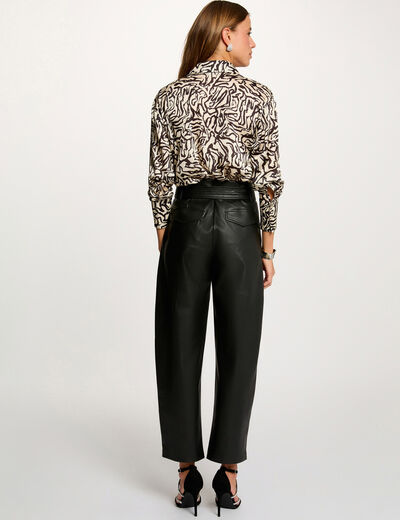 pantalon large taille haute noir femme Pantalon large taille haute noir femme