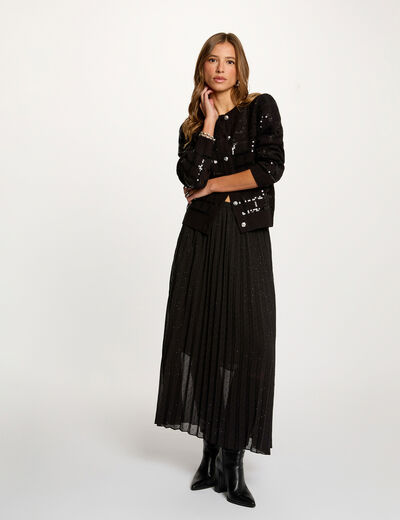 Lange rok met strass zwart vrouw