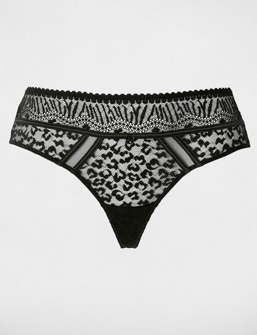Shorty dentelle noir femme