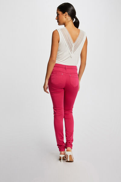 Slim-fit broek met stretcheffect  vrouw