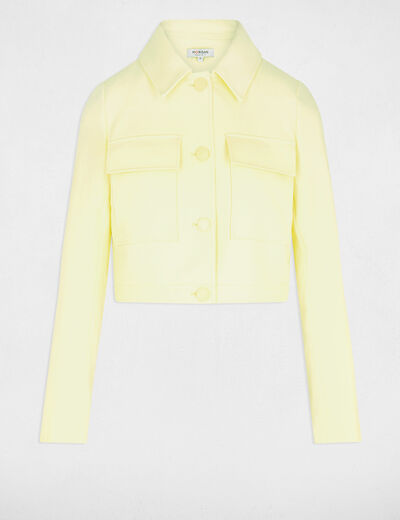 Veste Courte Jaune Morgan - Taille 38 - Occasion Très Bon état - Fermeture Boutons