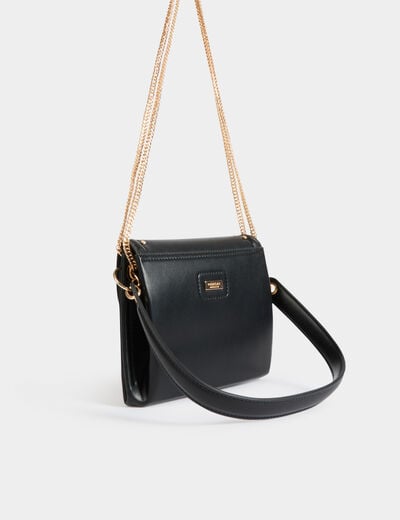Sac bandoulière à clous noir femme
