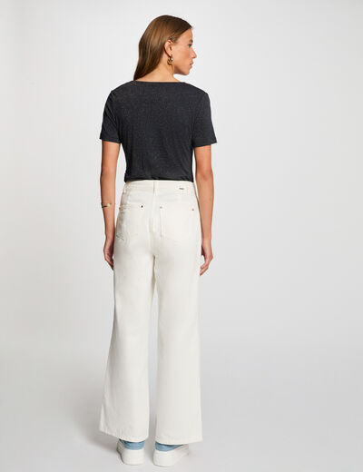 T-shirt met korte mouwen marineblauw vrouw