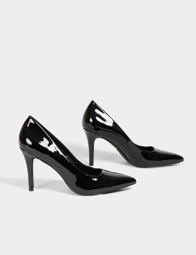 Escarpins à talons vernis noir femme
