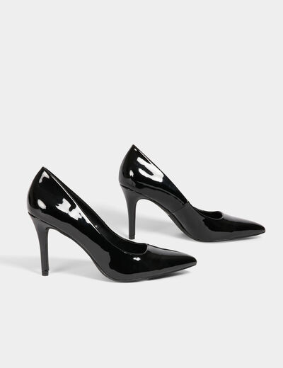 Escarpins à talons vernis noir femme