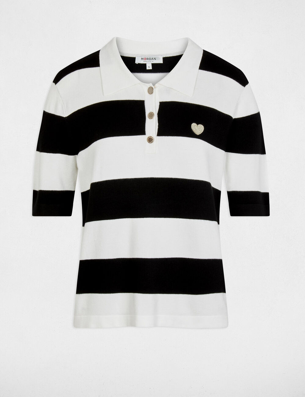 Pull col &agrave; revers blanc femme