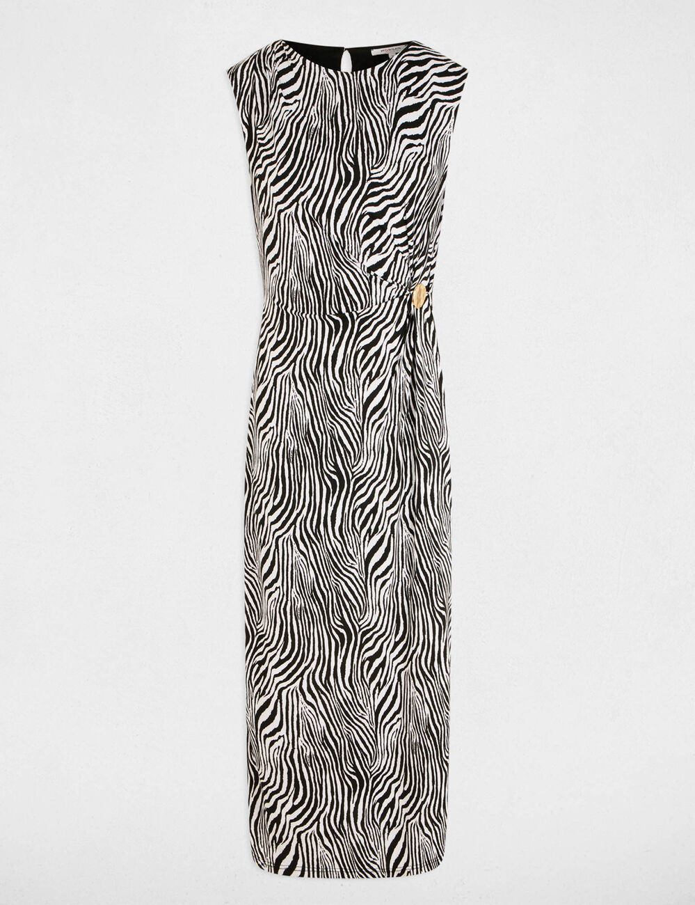 Robe longue sans manches multicolore femme