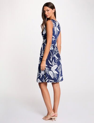 Robe courte d&eacute;collet&eacute; multicolore femme