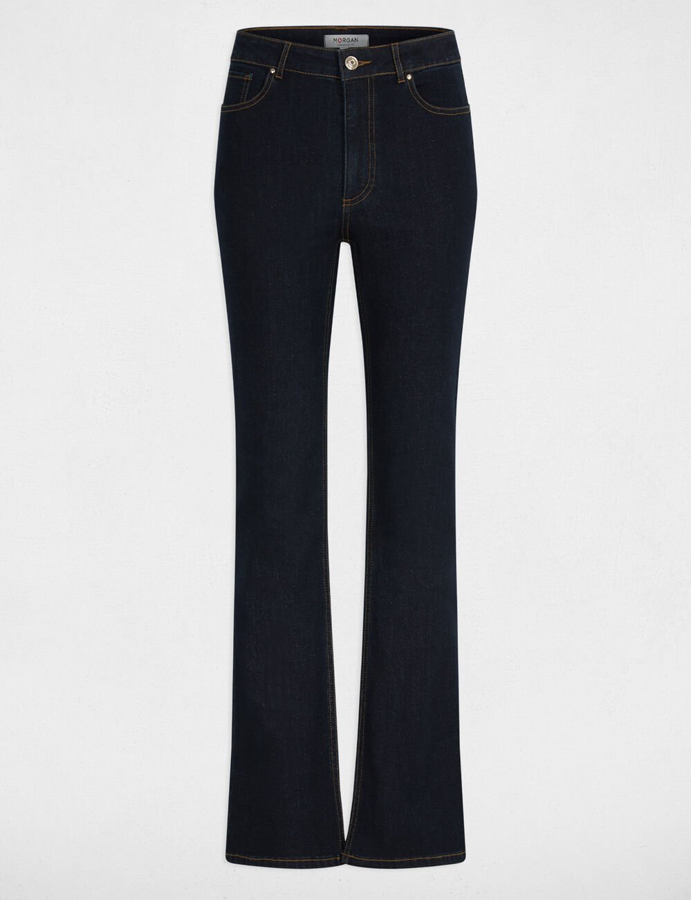Jean bootcut taille haute denim brut femme