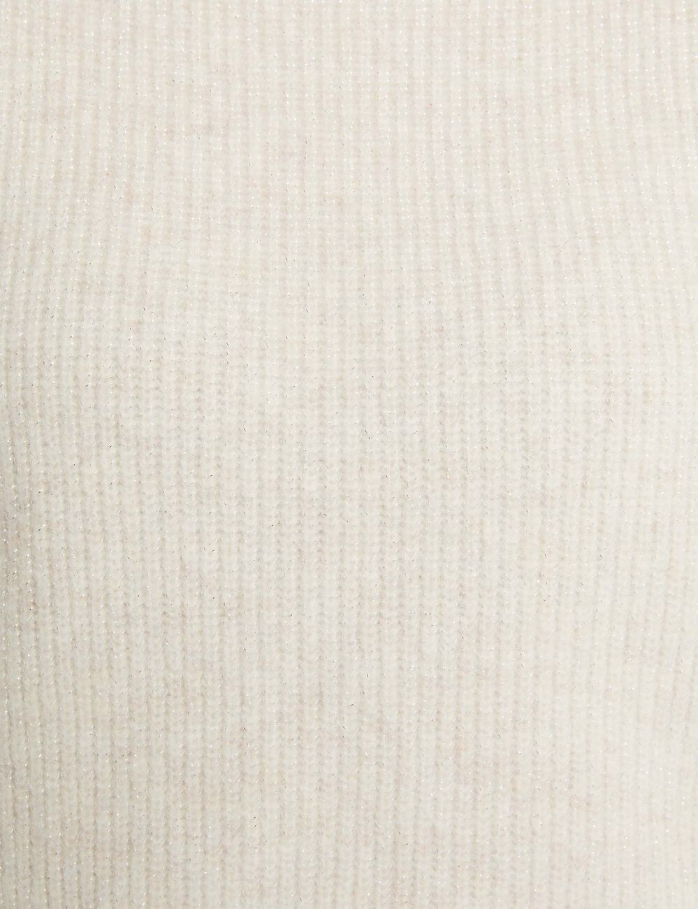Pull col montant ivoire femme