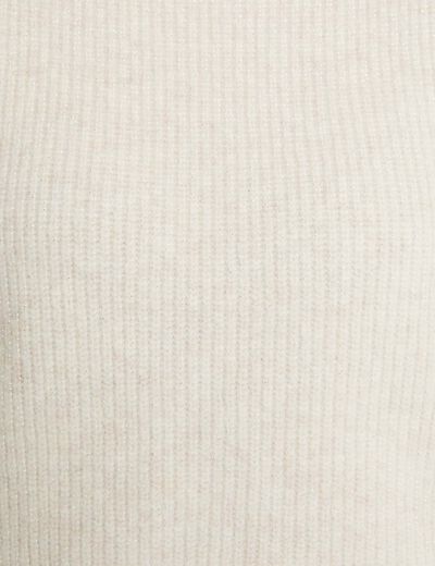 Pull col montant ivoire femme