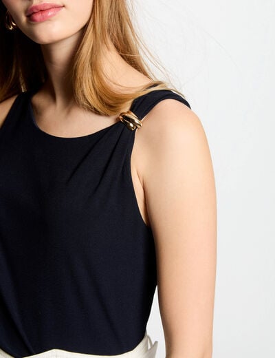 Débardeur sans manches bleu marine femme