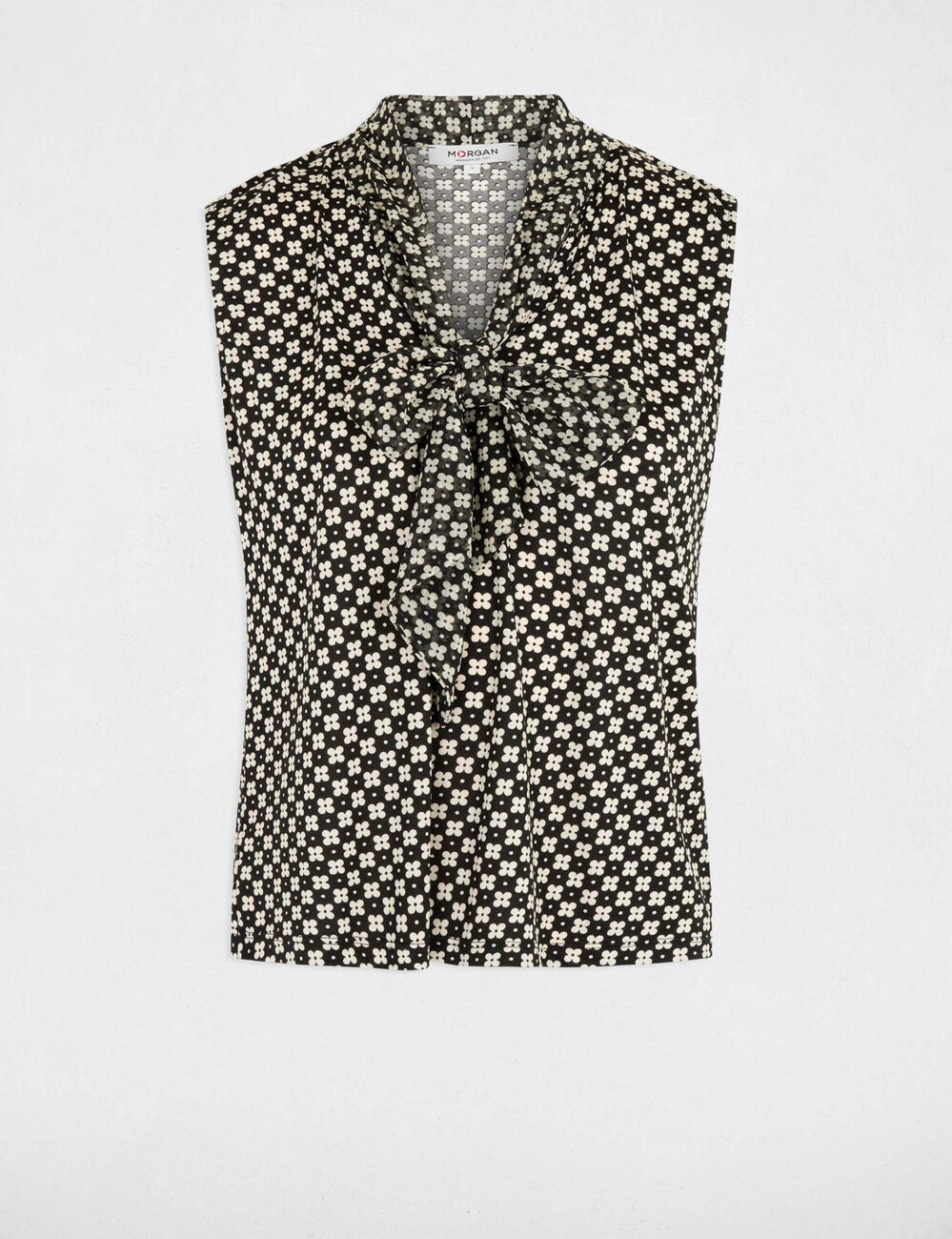 D&eacute;bardeur col lavalli&egrave;re blanc femme