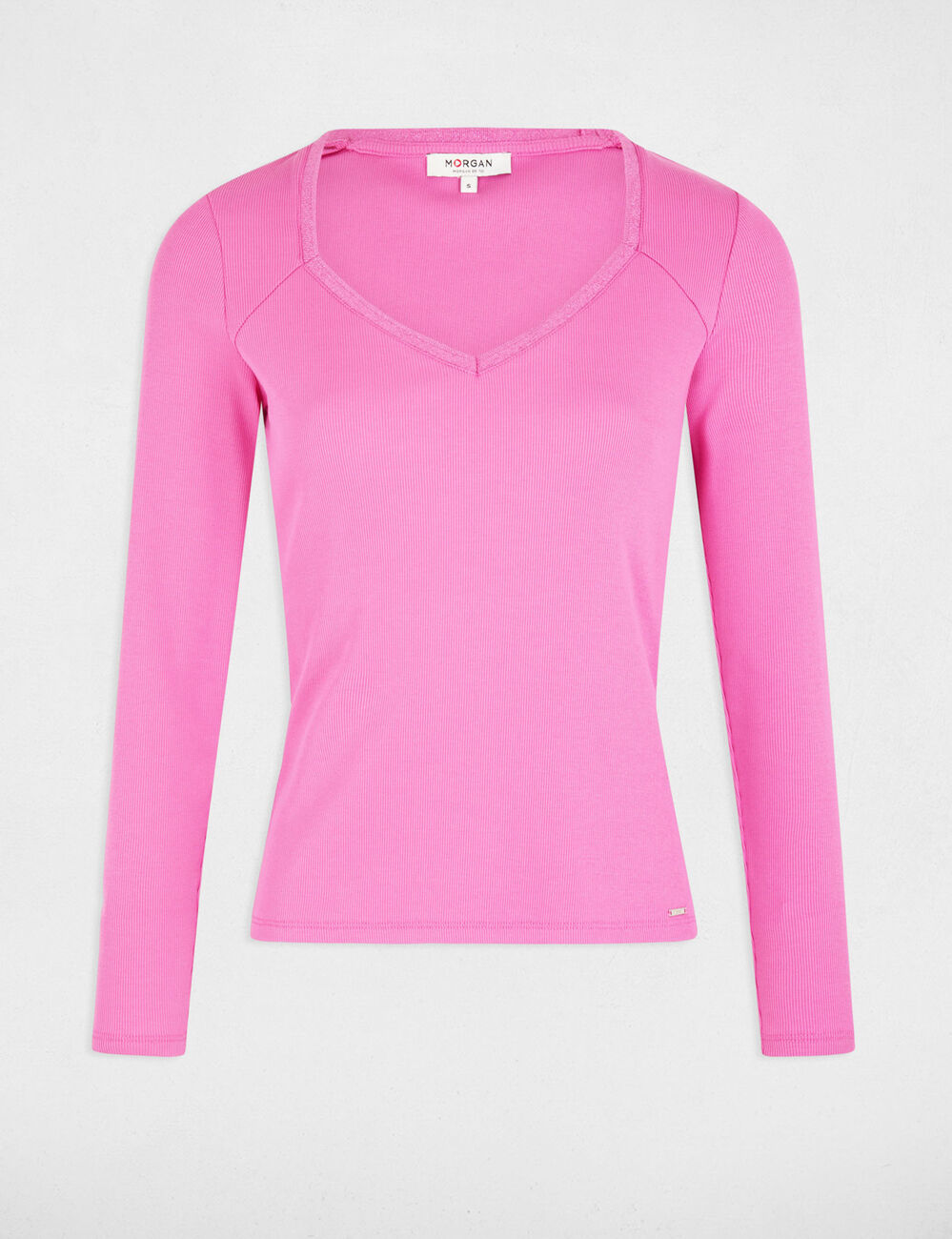 Lange mouwen T-shirt roze vrouw