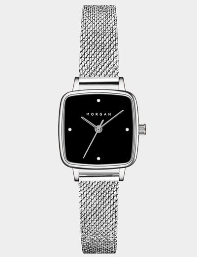 Montre classique couleur argent femme