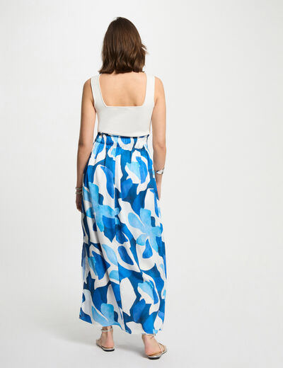 Jupe longue imprim&eacute;e multicolore femme