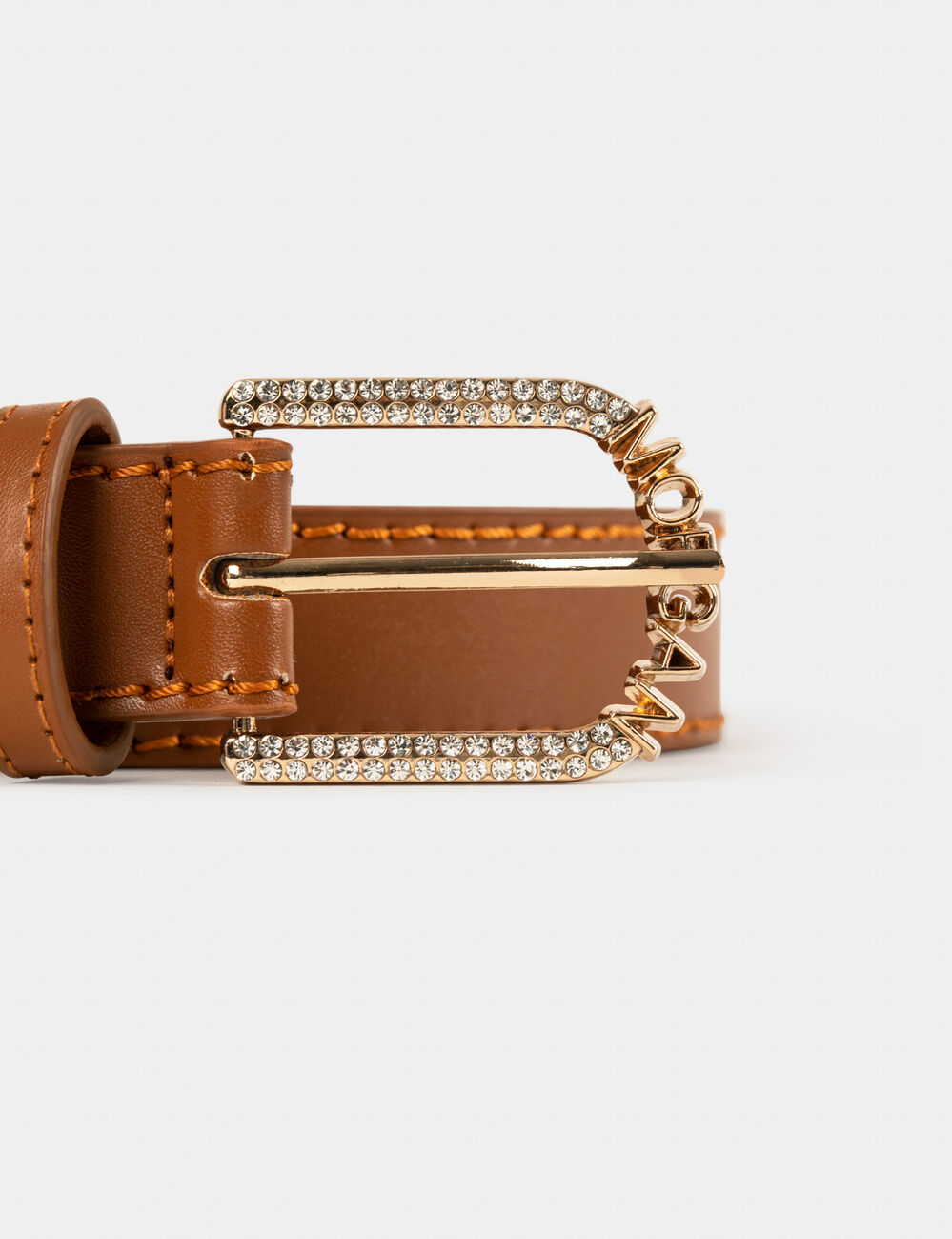 Riem met &laquo; MORGAN &raquo;-gesp caramel vrouw