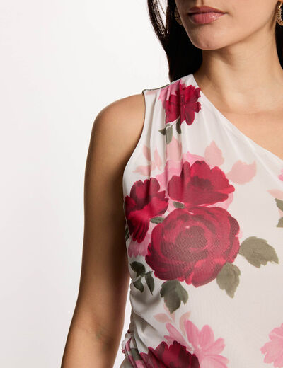 Mouwloos T-shirt meerkleurig vrouw