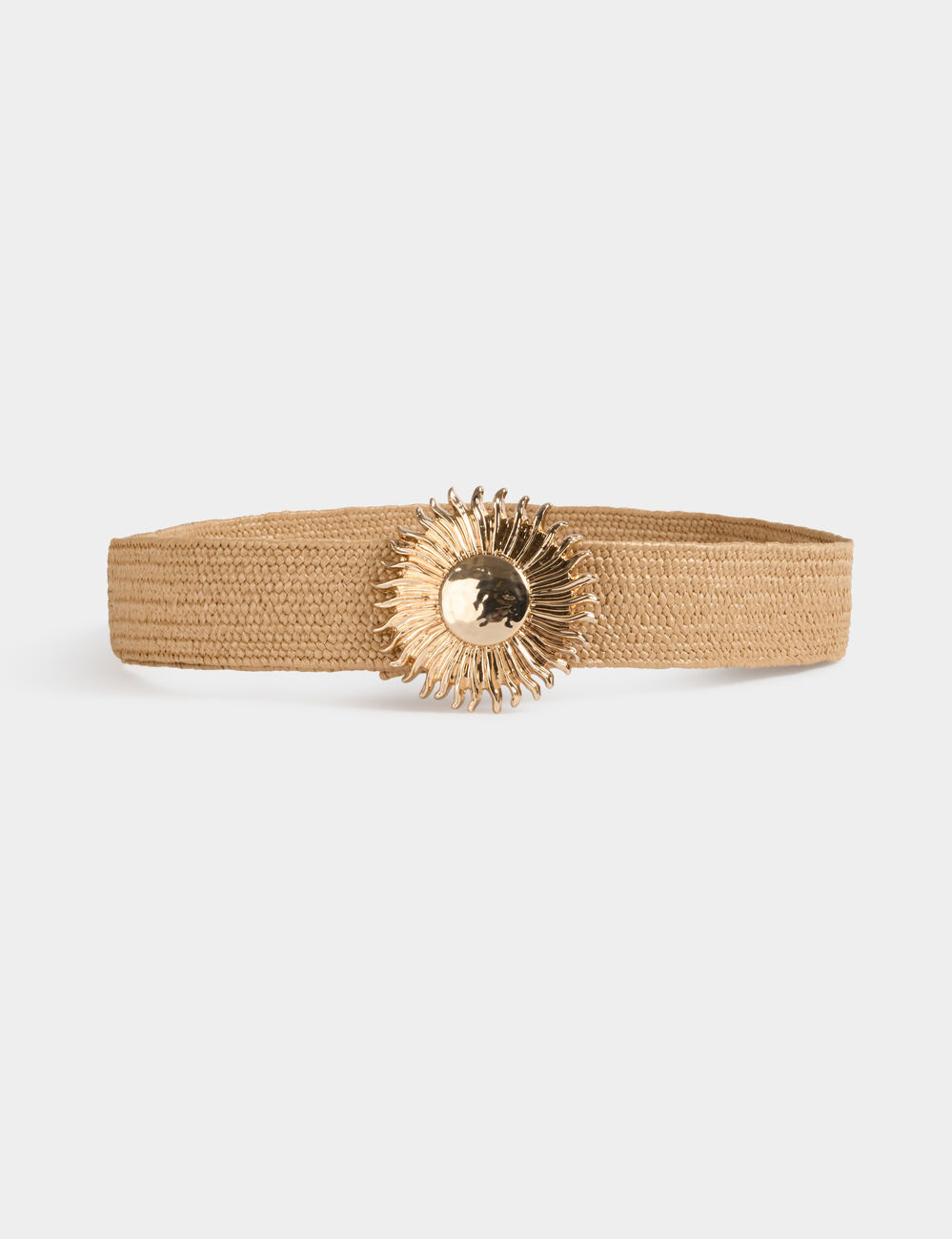 Brede riem beige vrouw