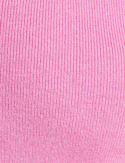 Pull col rond manches longues rose femme
