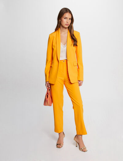 Pantalon ajusté orange femme