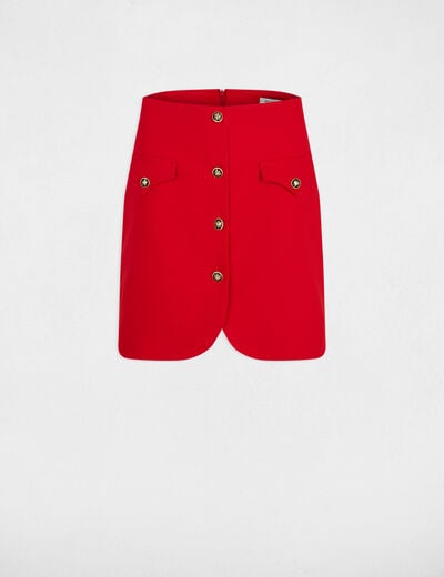 Nauwsluitende korte rok rood vrouw