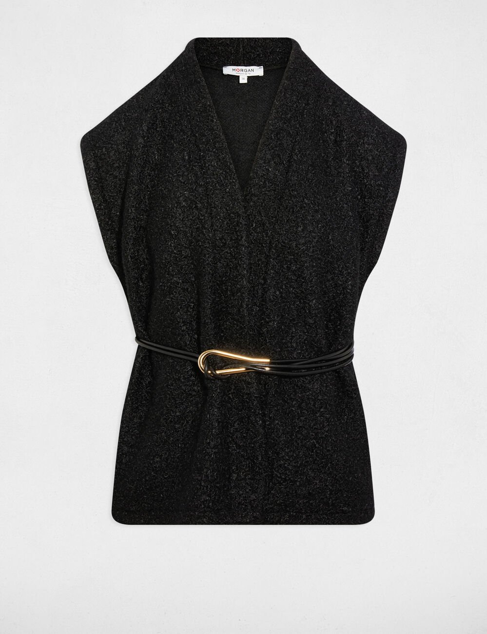 Veste sans manches noir femme