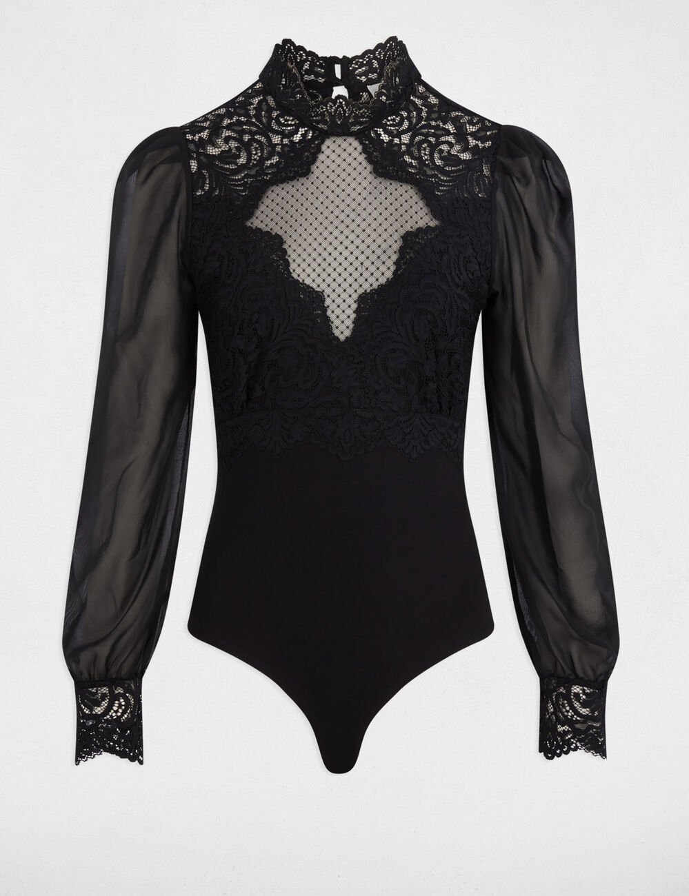 Body en dentelle noir femme