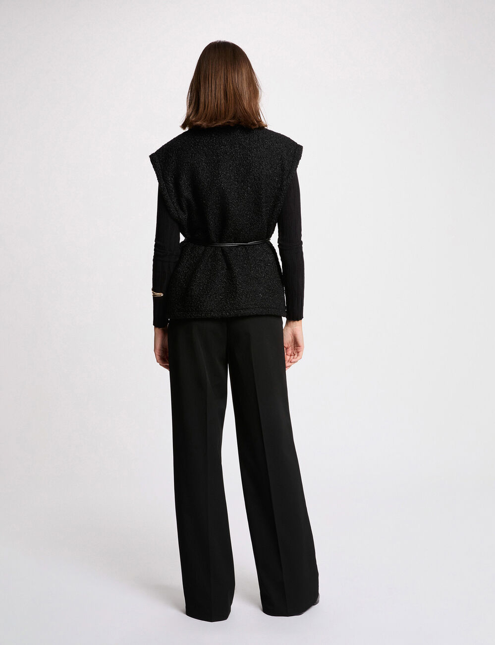 Veste sans manches noir femme