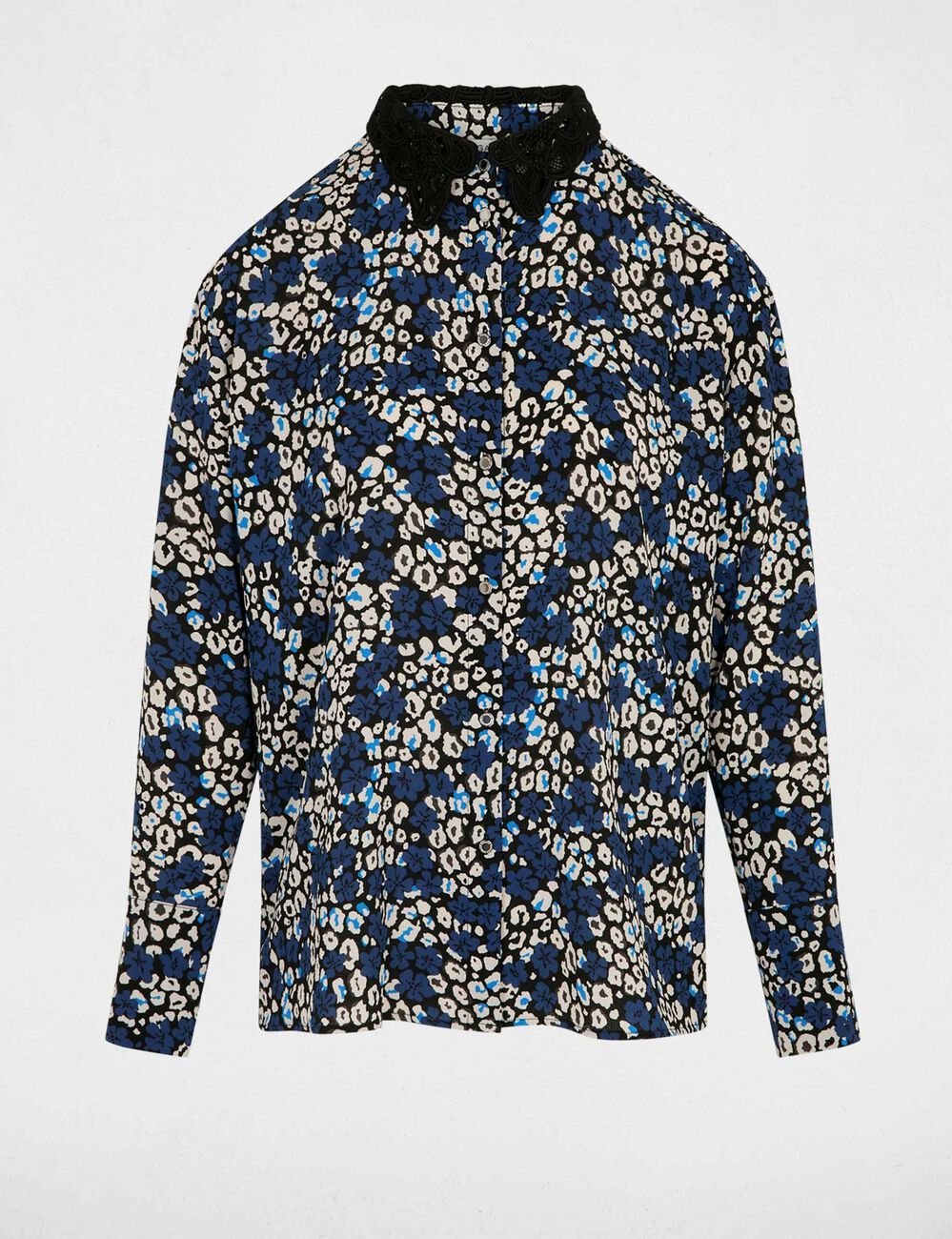 Soepel bedrukt overhemd meerkleurig vrouw