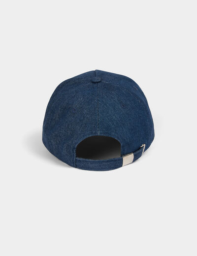 Casquette en jean M strass denim stone femme