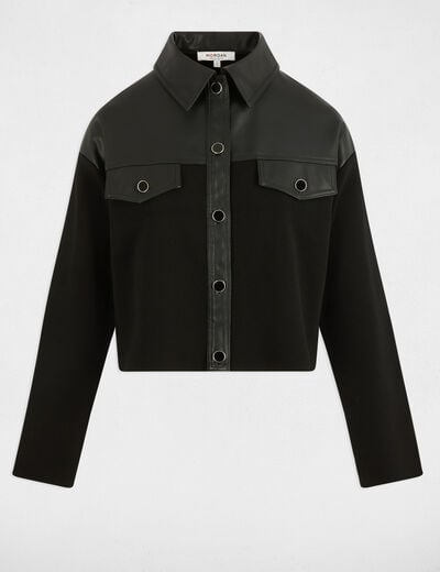 Rechte cropped blazer zwart vrouw