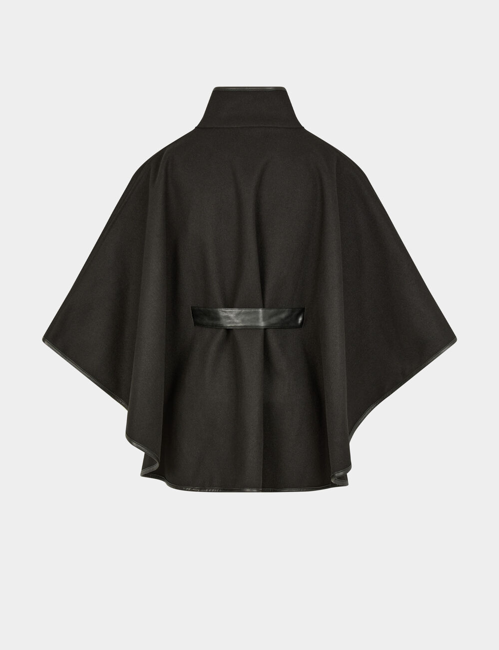 Poncho col montant noir femme