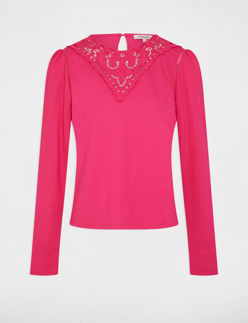 T-shirt met lange mouwen medium roze vrouw