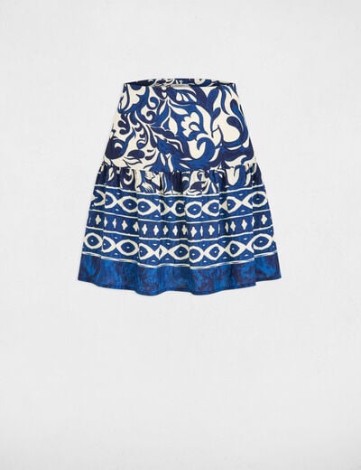 Korte rok met print meerkleurig vrouw