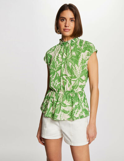 T-shirt manches courtes cintré multico femme