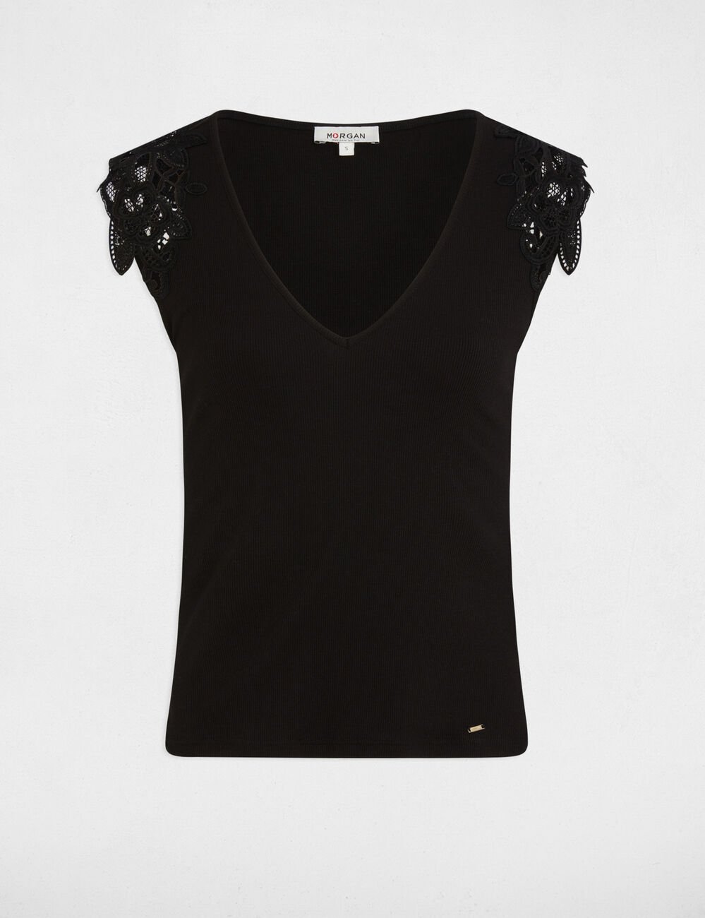 D&eacute;bardeur sans manches noir femme