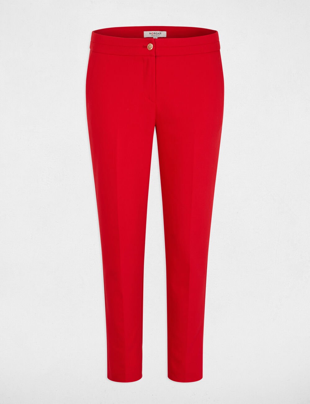 7/8 rechte stadsbroek rood vrouw