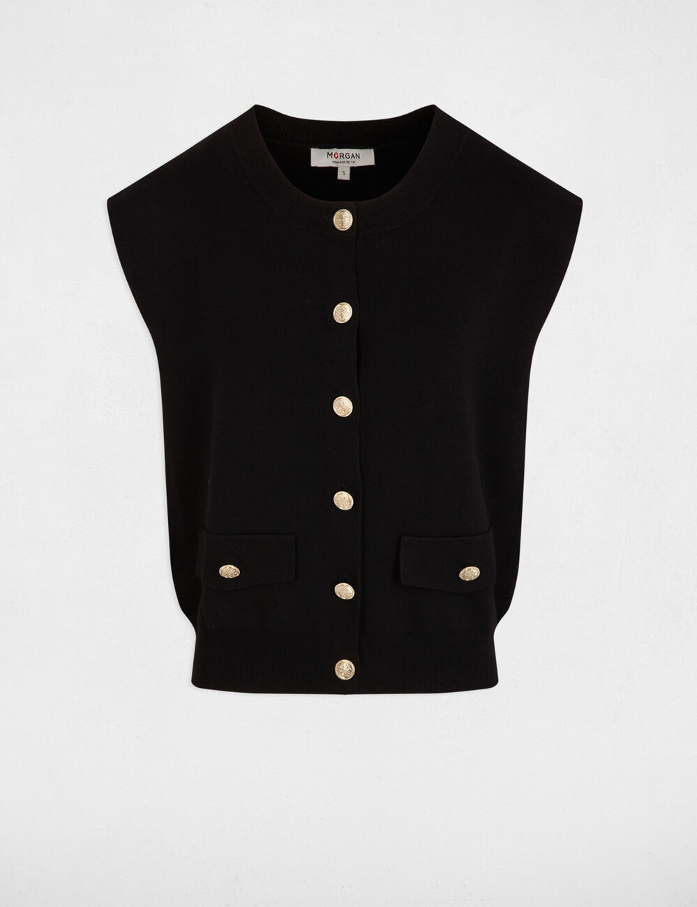 Gilet sans manches noir femme