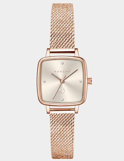 Montre classique rose femme