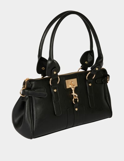 Sac similicuir port&eacute; &eacute;paule noir femme