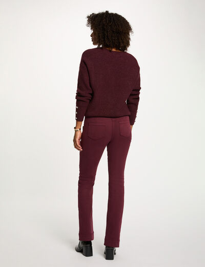 Bootcut broek pruim vrouw