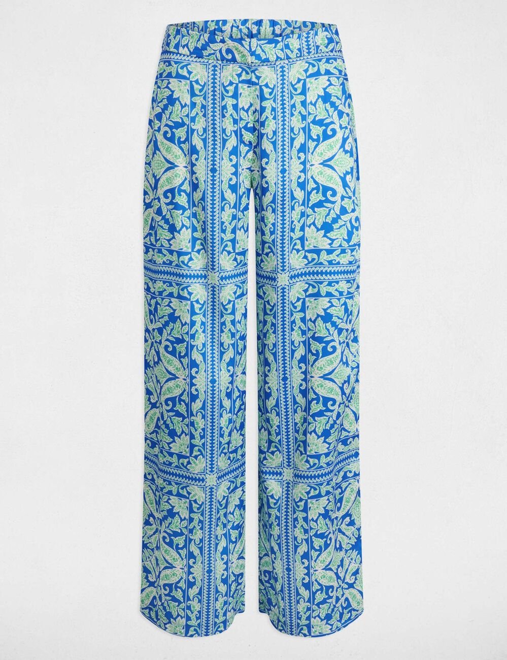 Wijde broek met print meerkleurig vrouw