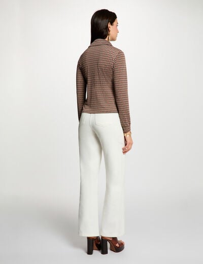 T-shirt met kraag meerkleurig vrouw