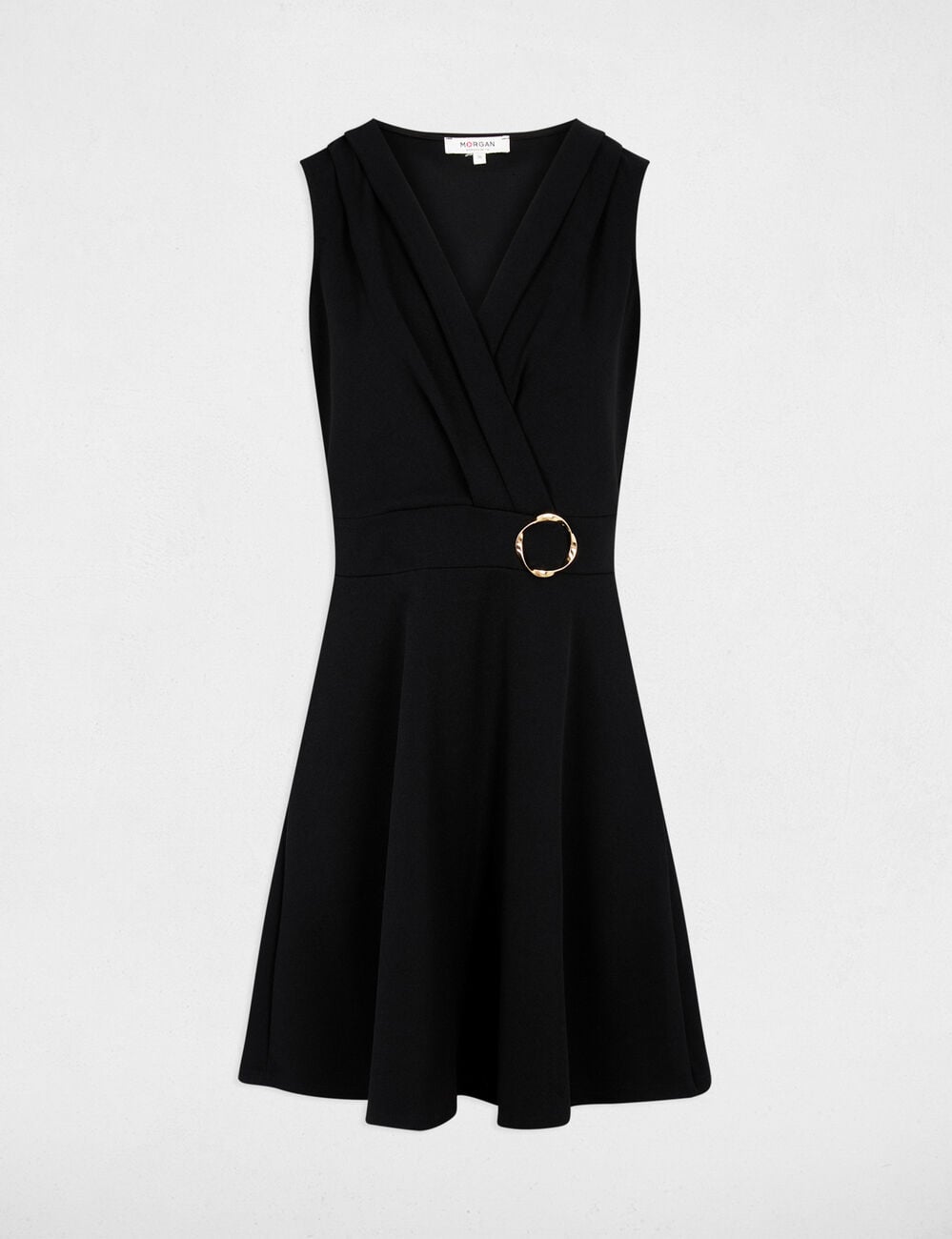 Robe courte cache coeur noir femme